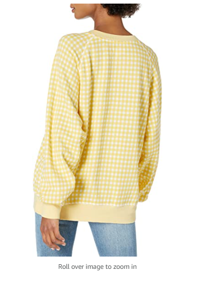 Bandier x Sincerely Jules The Juniper Crew Neck Sweatshirt Vintage Yellow M