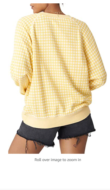 Bandier x Sincerely Jules The Juniper Crew Neck Sweatshirt Vintage Yellow M