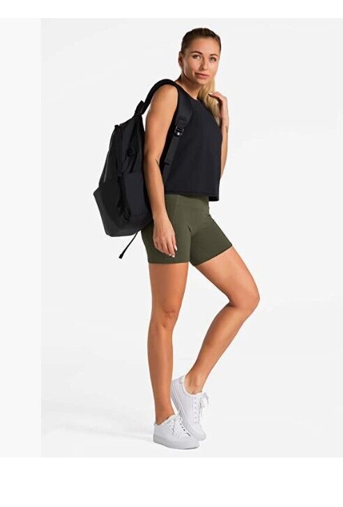 Dragon Fit High Waist Yoga Shorts for Women 2 Side Pockets Work out shorts Sz S