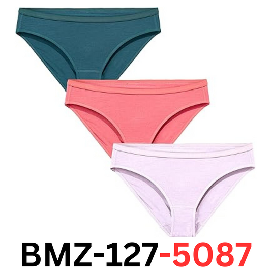 Super Soft Comfy No Odor Merino Wool Bikini Brief Pack Of 3 Teal, Lilac, Rose- M