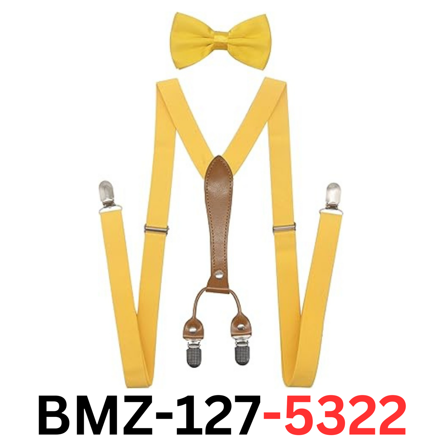Doloise Men Women Suspenders Bowtie Set Elastic Y Shape Style For Wedding Events
