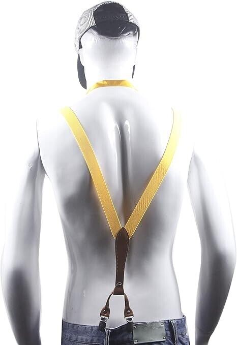Doloise Men Women Suspenders Bowtie Set Elastic Y Shape Style For Wedding Events