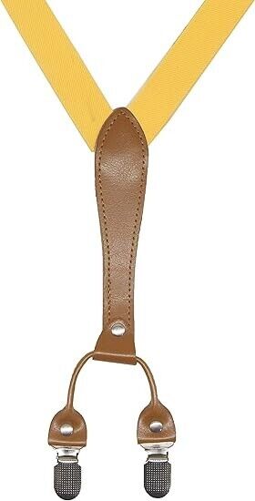 Doloise Men Women Suspenders Bowtie Set Elastic Y Shape Style For Wedding Events