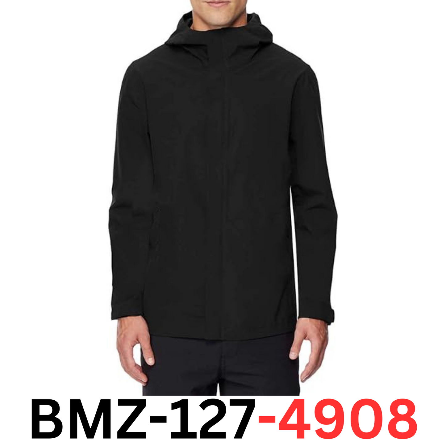 32 DEGREES Men's Rain Jacket (Black, Large)