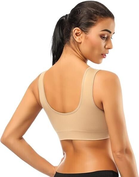 BESTENA Sports Bras for Women, Seamless Comfortable Yoga Bra Removable Pads, 3XL