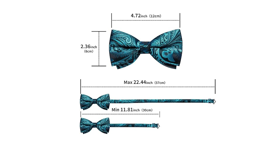 DiBanGu Mens Paisley Suit Vest Turquoise Vest for Men Silk Waistcoat Pretied,3XL