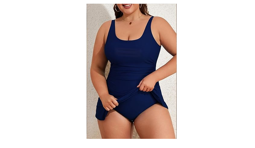 Eomenie Plus Size Swimdress for Women One Piece Swimsuit Tummy Control Swim, 20W