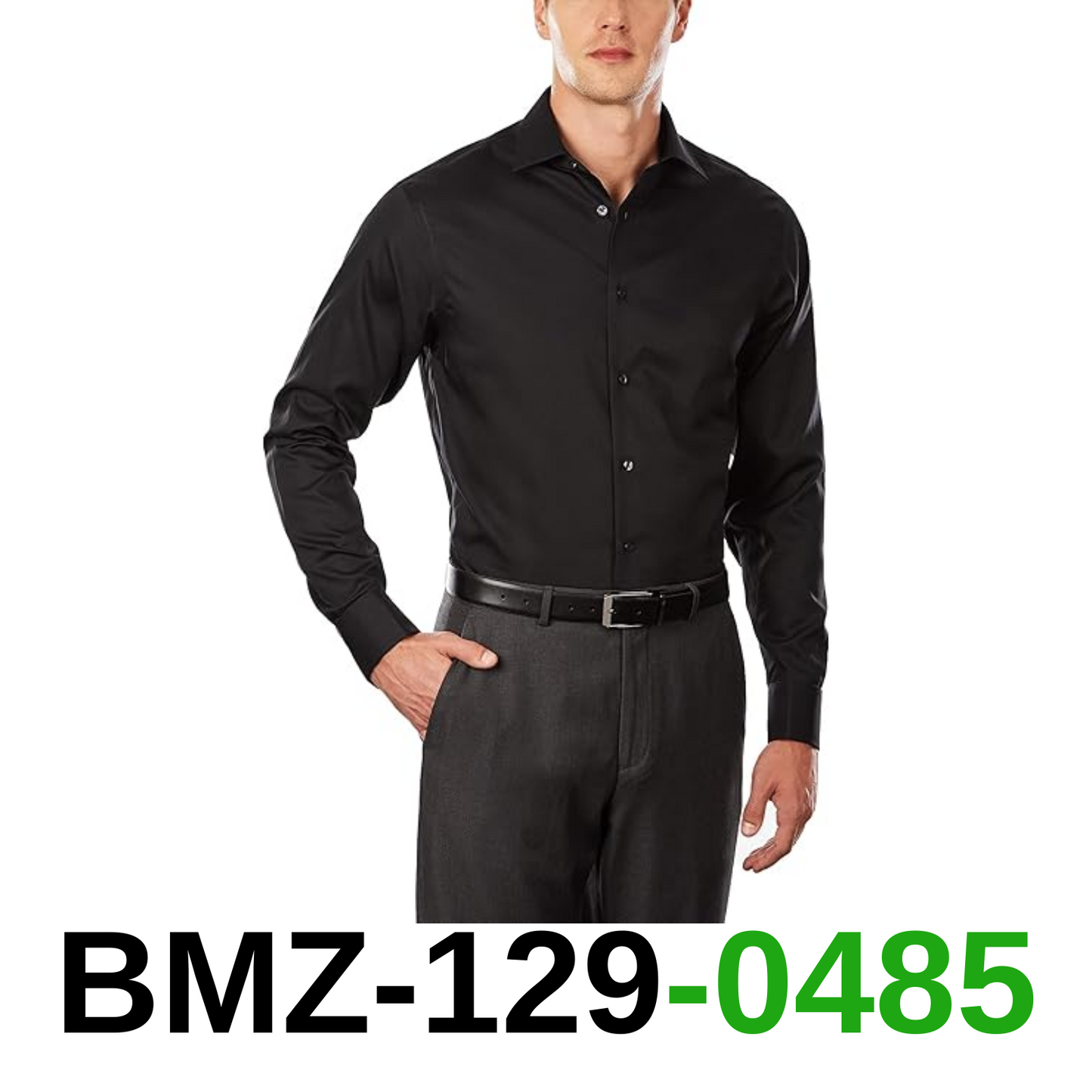 Calvin Klein Men's Regular Fit Herringbone French Shirt, 16" Neck 32"-33" Sleeve