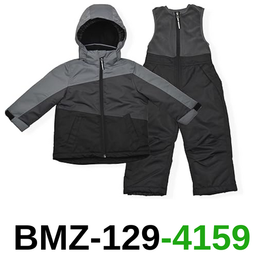 Arctic Quest Boys Ski Jacket and Snowbib Snowsuit Set 2 Piece Colorblock Zip,2T