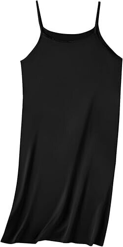 Umeyda Girl Satin Silky Nightgown Sleeveless Spaghetti Strap Pajamas Dress 13-14