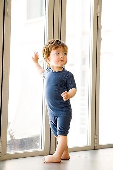 VAENAIT BABY Infant Toddler Kids Short Sleepwear Pajamas 2pcs Set Short Navy XXS