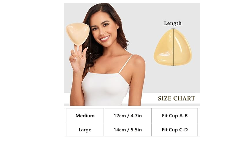 Double-Sided Sticky Bra Pads Inserts Ultra Instant Lift Bra Inserts Push up, L