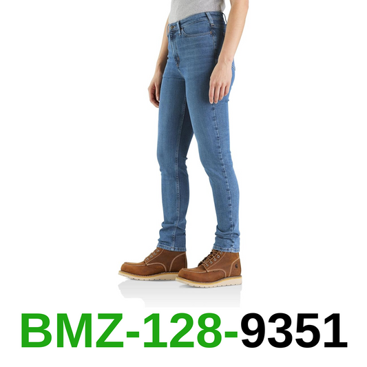 Carhartt Women's Rugged Flex Slim Fit Tapered High Rise Jean, Laurel, 12 Short