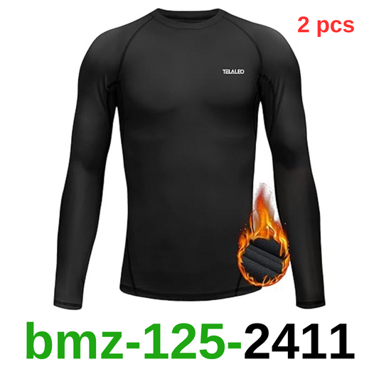 Youth Boys Girls Thermal Compression Shirt Fleece Lined Athletic Base, M
