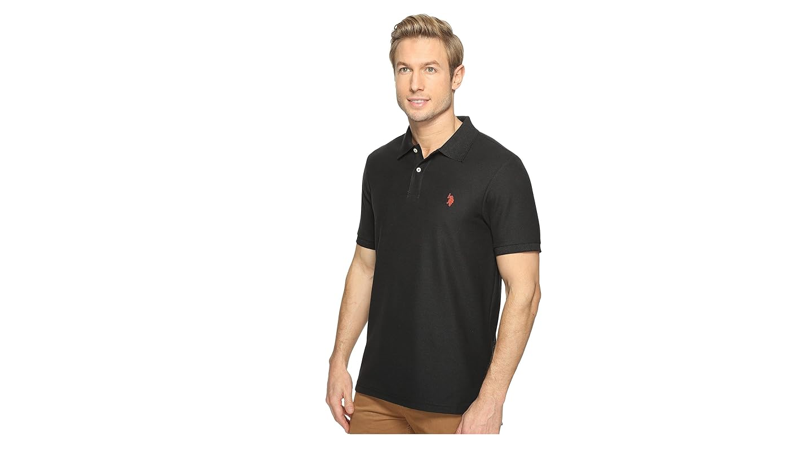 U.S. Polo Assn. Men's Ultimate Pique Polo, Black, XL