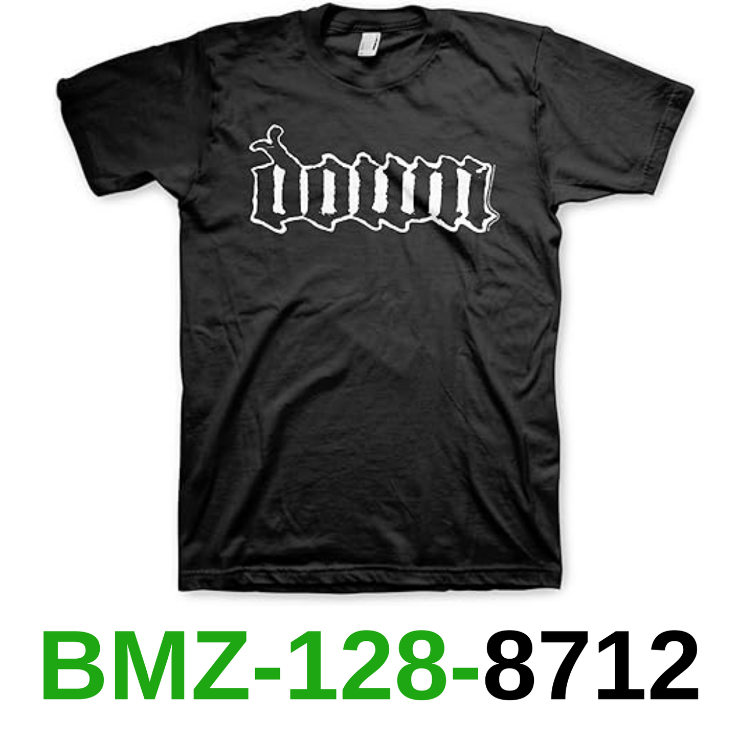 2Bhip Down Band Logo Mens Short Sleeve 90s Heavy Metal Band Vintage Style, L