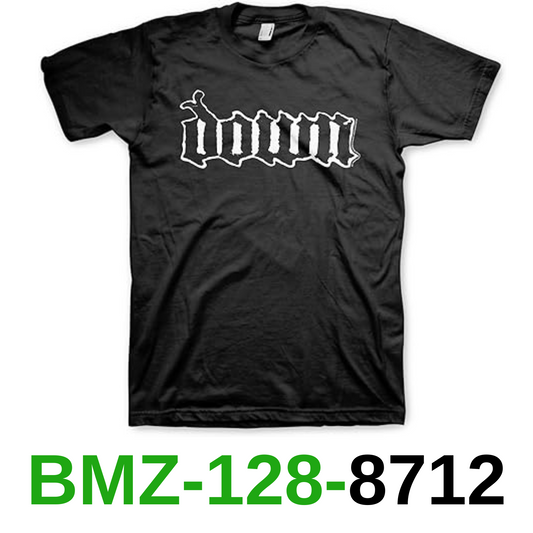 2Bhip Down Band Logo Mens Short Sleeve 90s Heavy Metal Band Vintage Style, L