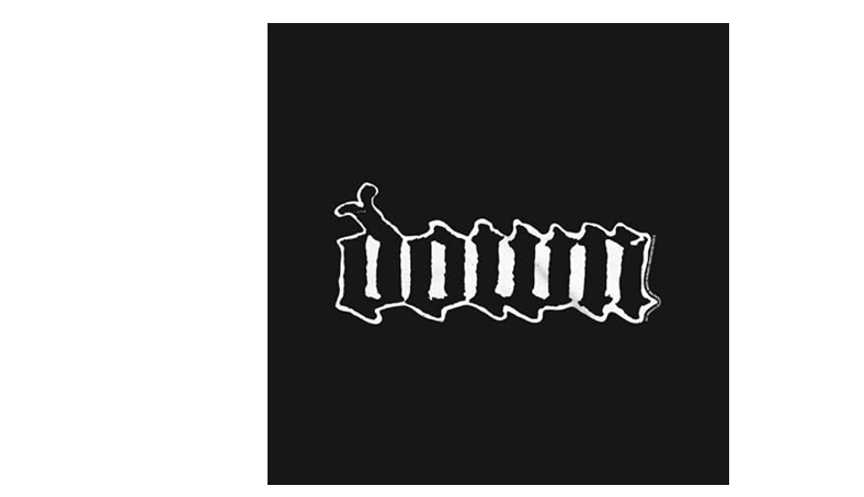 2Bhip Down Band Logo Mens Short Sleeve 90s Heavy Metal Band Vintage Style, L