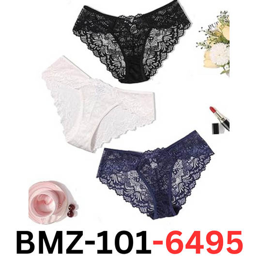 Avidlove Women Lace Underwear Hipster Panties Sheer Bikini Undies, 3 Packs-1 XXL