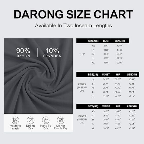 Darong Two Piece Outfit for Women Crew Neck T-shirt High Waist Wide Leg Pants, L