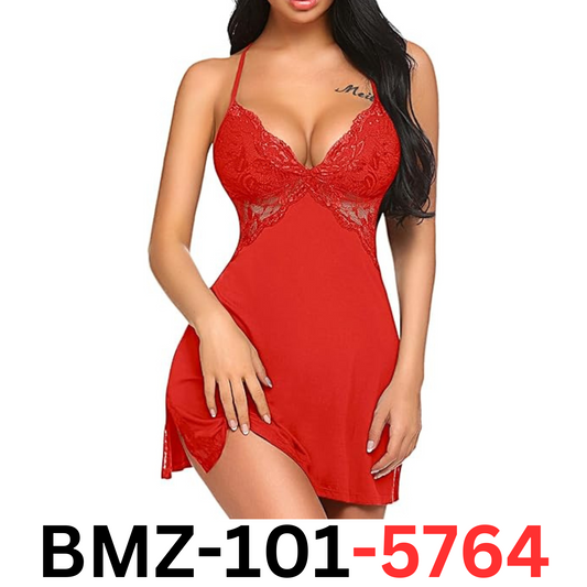 Avidlove Women's Lace Chemise Sleepwear Babydoll Teddy Lingerie, Naughty Red, S