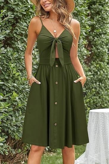 VOTEPRETTY Women's Summer Dresses Sundresses Beach Clothes Outfit Vacation, XL
