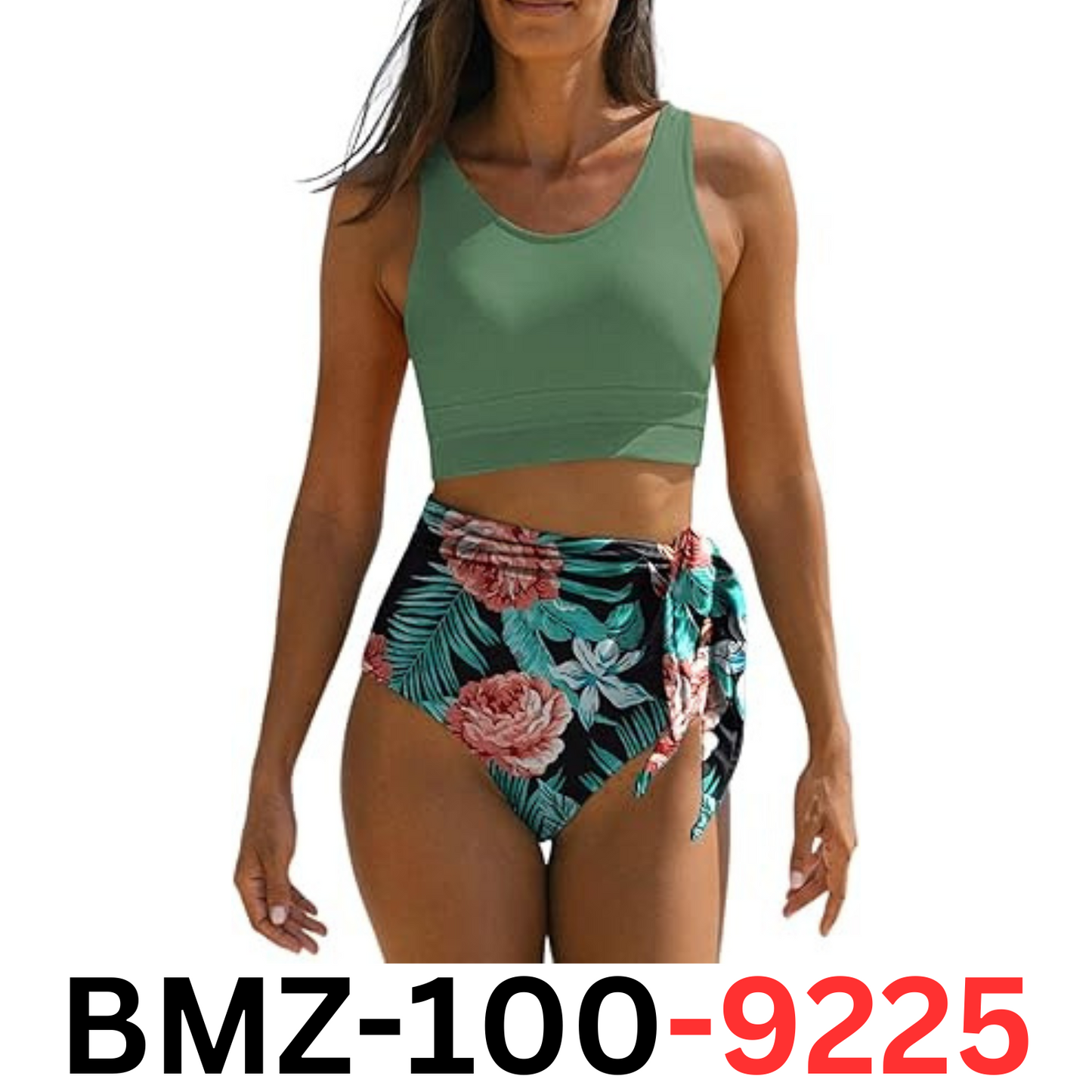 Dokotoo Women's Bathing Suit Tummy Control Fashion Floral Print Sexy Swimsuit, M