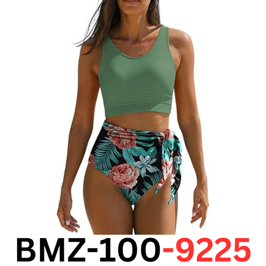 Dokotoo Women's Bathing Suit Tummy Control Fashion Floral Print Sexy Swimsuit, M