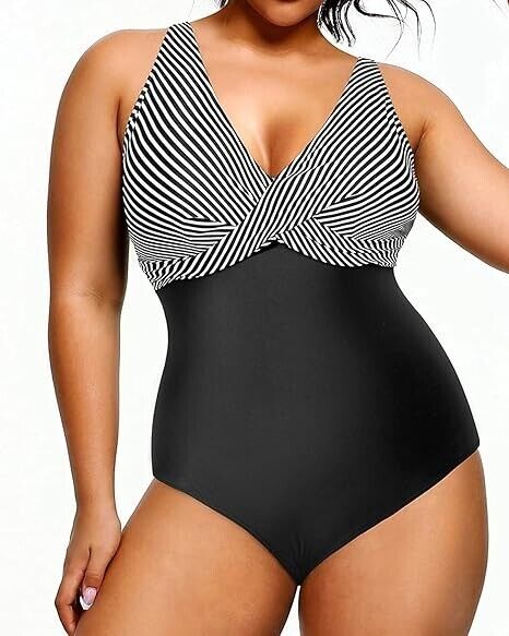 Yonique Women's Plus Size Swimsuit One Piece Tummy Control Slimming Swimwear, XL