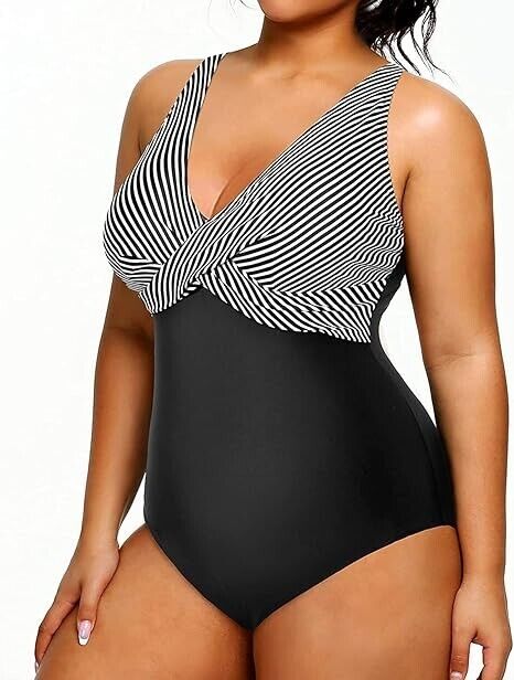 Yonique Women's Plus Size Swimsuit One Piece Tummy Control Slimming Swimwear, XL