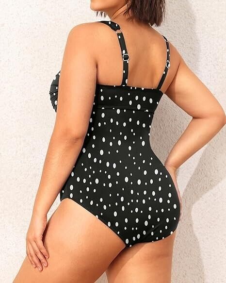 Yonique Plus Size One Piece Swimsuit for Women Tummy Control Bathing Suit, 16W