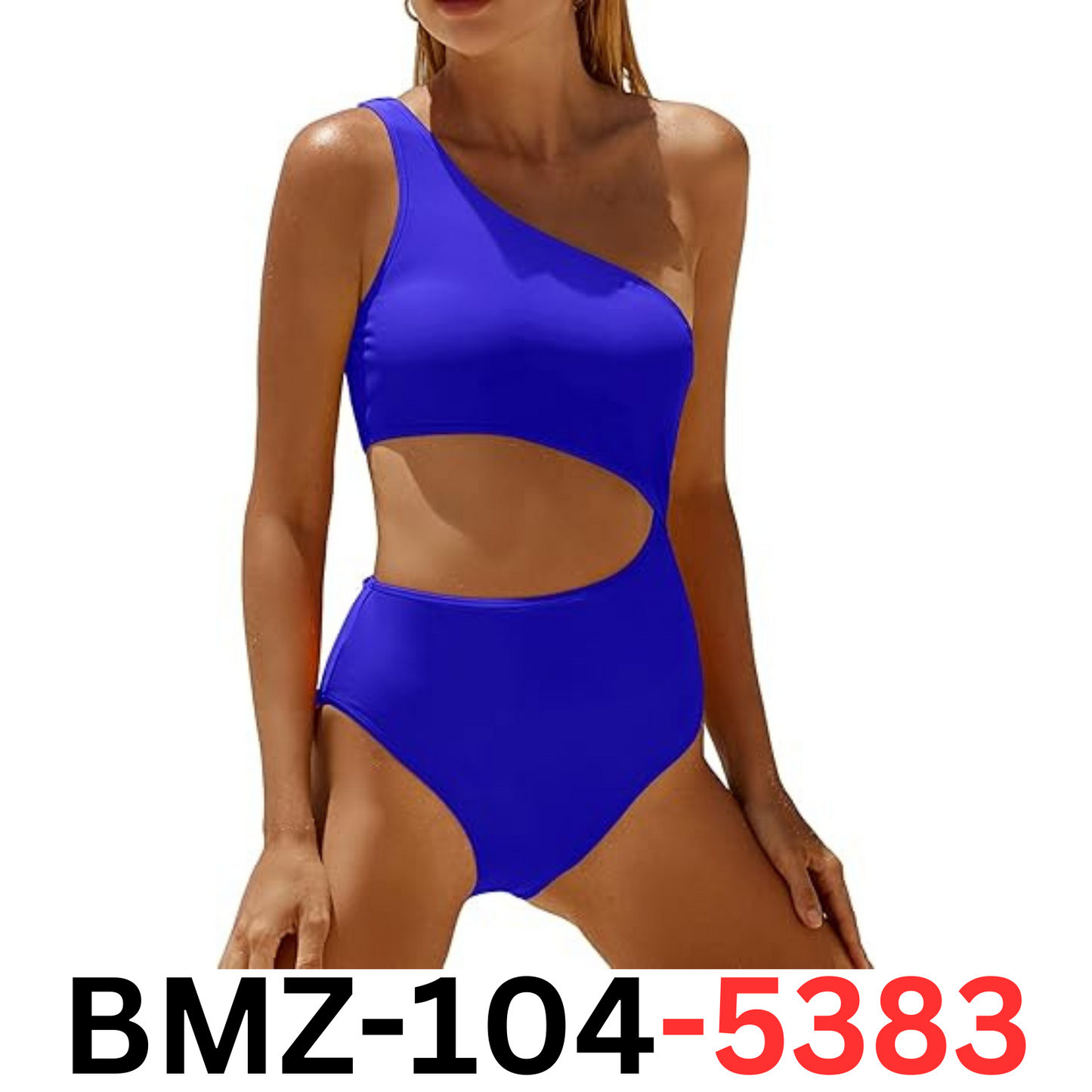 Yonique Women's One Piece Bathing Suit One Shoulder Swimsuit Cutout Swimwear, L