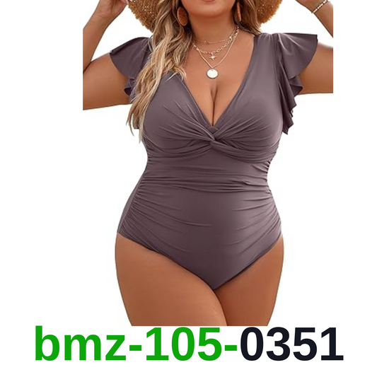 Blooming Jelly One Piece Swimsuit Women Plus Size Tummy Control Bathing Suit,XXL