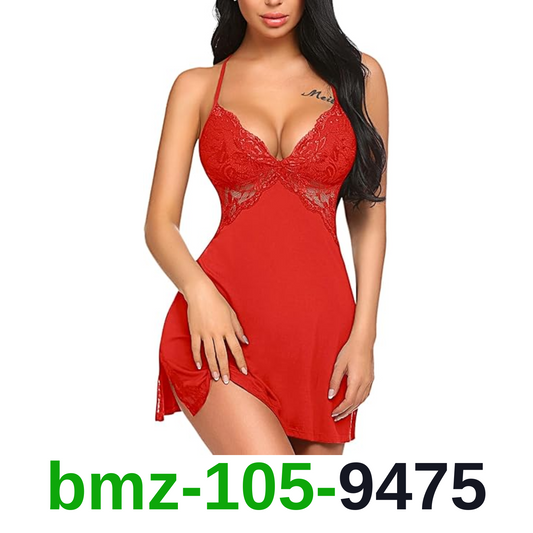 Avidlove Women Lingerie Lace Chemise Sleepwear Babydoll Teddy Lingerie, Red, M