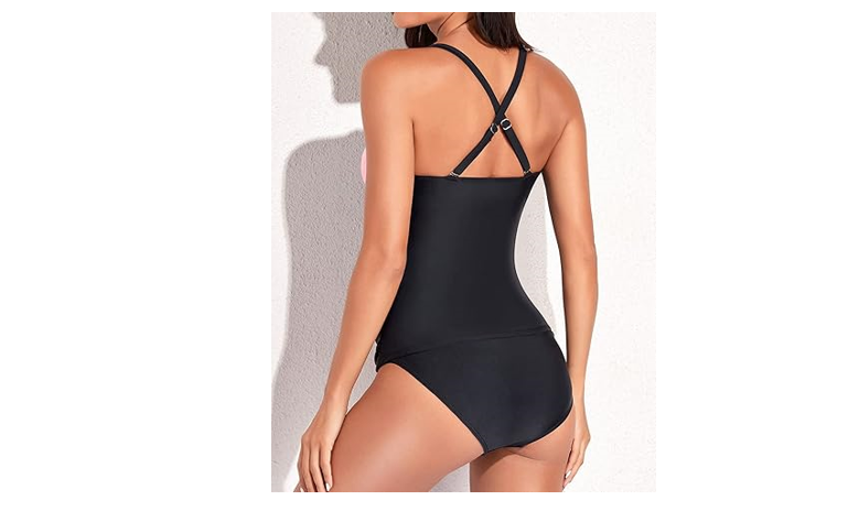 Yonique Tankini Swimsuits for Women Tummy Control Bathing Suits Two Piece, L