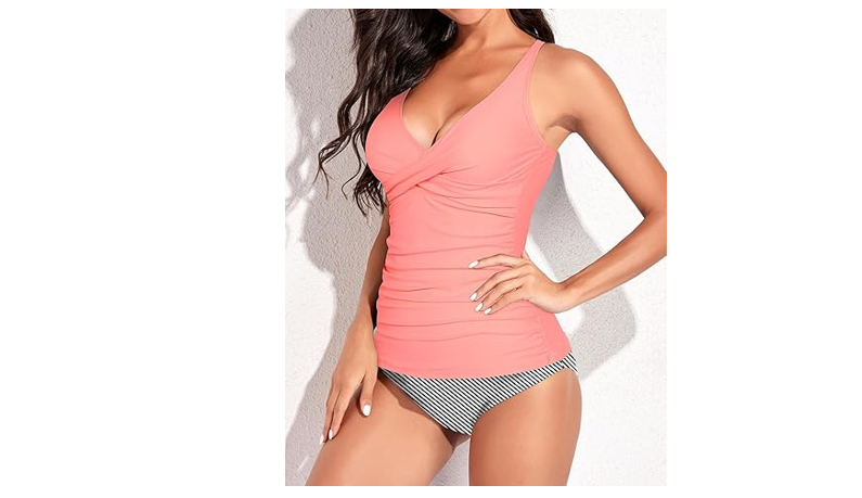 Yonique Tankini Swimsuits for Women Tummy Control Bathing Suits Two Piece, M