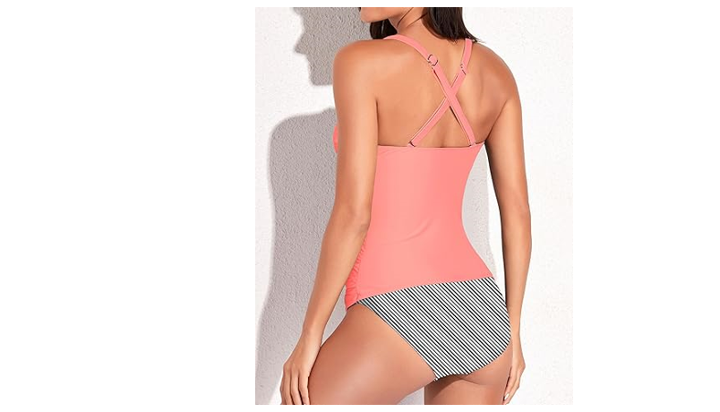 Yonique Tankini Swimsuits for Women Tummy Control Bathing Suits Two Piece, M
