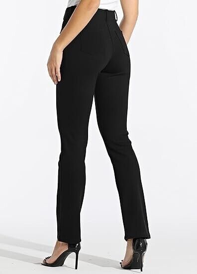 Willit 29" Women's Dress Yoga Pants Work Slacks Straight Leg Stretchy Pants, XL