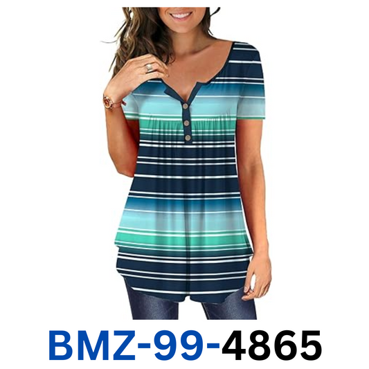 Ulovmi Womens Tunic Tops To Wear With Leggings  2XL(S553 Blue Blue Stripe Print)