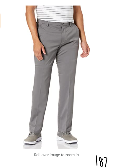 Essentials Men's Classic-Fit Stretch Golf Pant, Gray, Size 35W x 34L