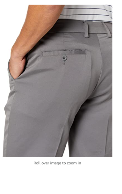 Essentials Men's Classic-Fit Stretch Golf Pant, Gray, Size 35W x 34L