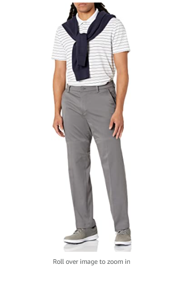 Essentials Men's Classic-Fit Stretch Golf Pant, Gray, Size 35W x 34L