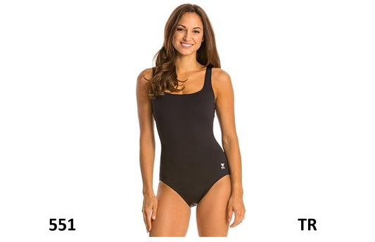 TYR Women's Standard Durafast Elite Scoop Neck Controlfit Swimsuit, Black, SZ10