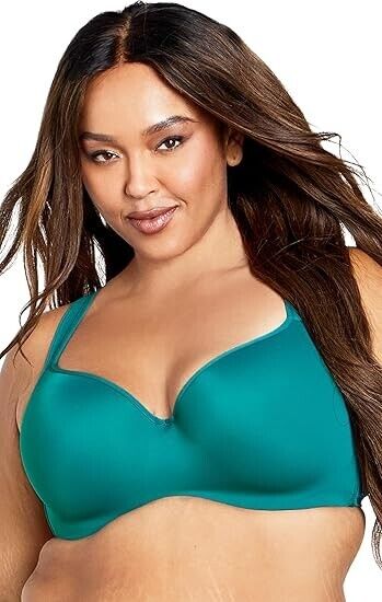 Avenue Women's Plus Size Bra Fshn Balconette Deep Teal 48C