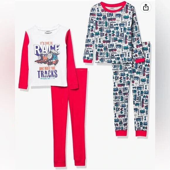 Thomas & Friends Toddler & Baby Boys 4 Piece Long Sleeve Pajama Set, Size 18m
