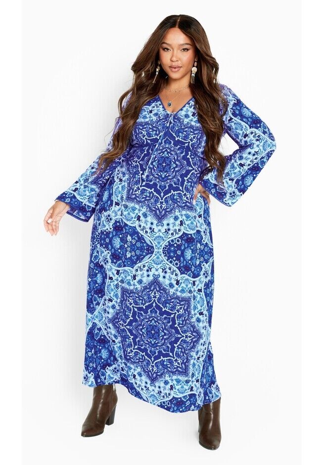 Aveology Skylar Maxi Dress, Magenta, Size 14