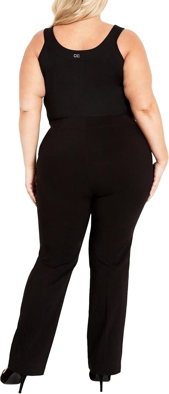 Avenue Women's Size Super Stretch Bootcut Tall Pant, Black, Size 16