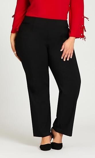 Avenue Women's Size Super Stretch Bootcut Tall Pant, Black, Size 16