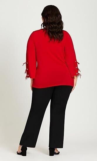Avenue Women's Size Super Stretch Bootcut Tall Pant, Black, Size 16