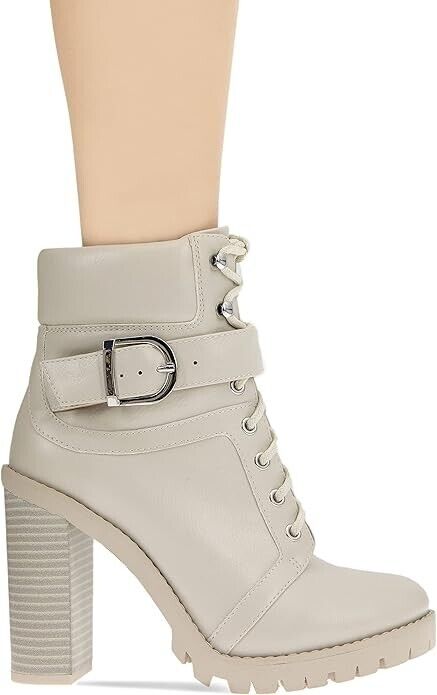 BCBGeneration Women's Padina Combat Boot, Stone, Size 11M/42.5